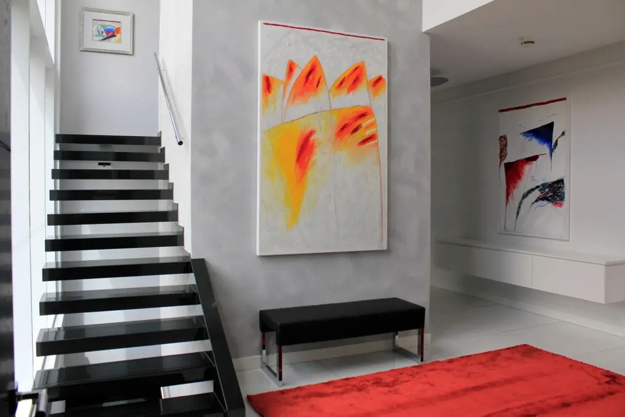 Einfamilienhaus, Hagen – Offene Treppe im Eingang
