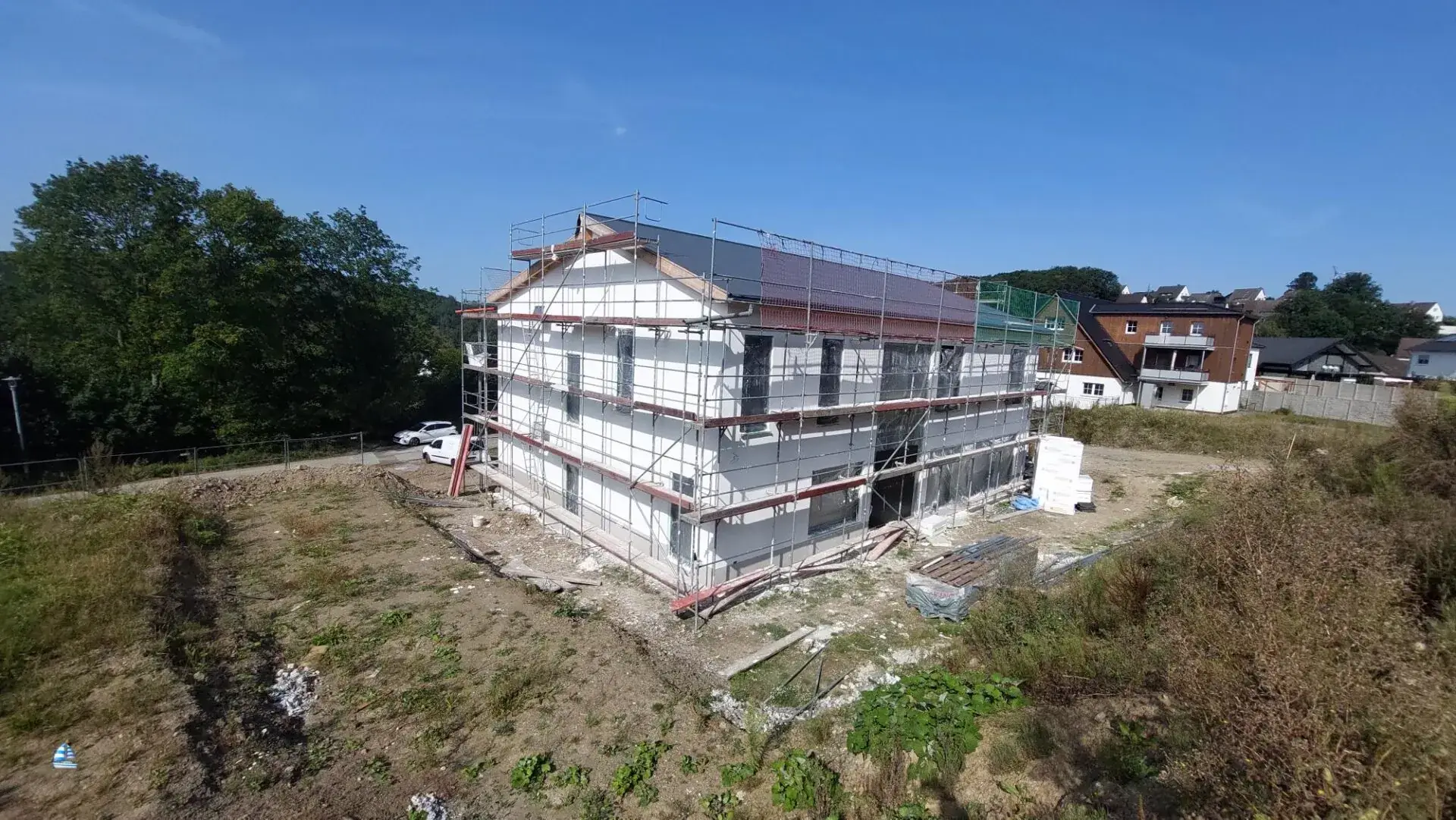 Neubau Einfamilienhaus – Außenputz (22.08.2024)