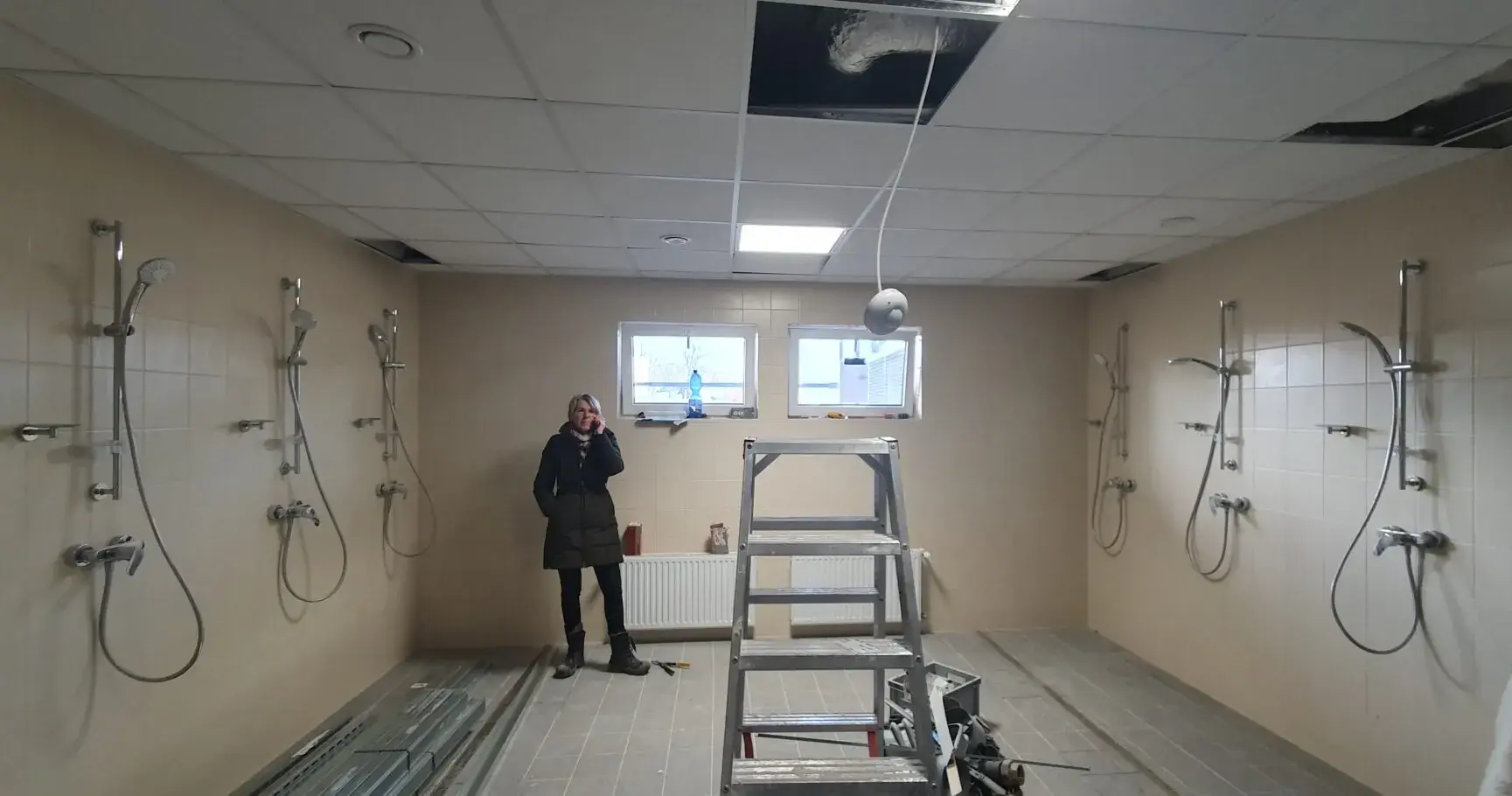 Feuerwehr Lüdenscheid in Modulbauweise – Nasszellenbereich (28.03.2023)