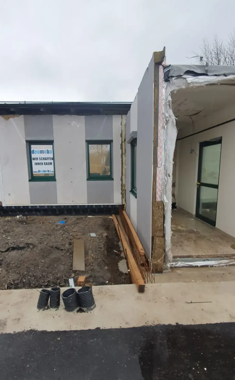 Feuerwehr Lüdenscheid in Modulbauweise – Module werden zusammengebaut (31.03.2023)