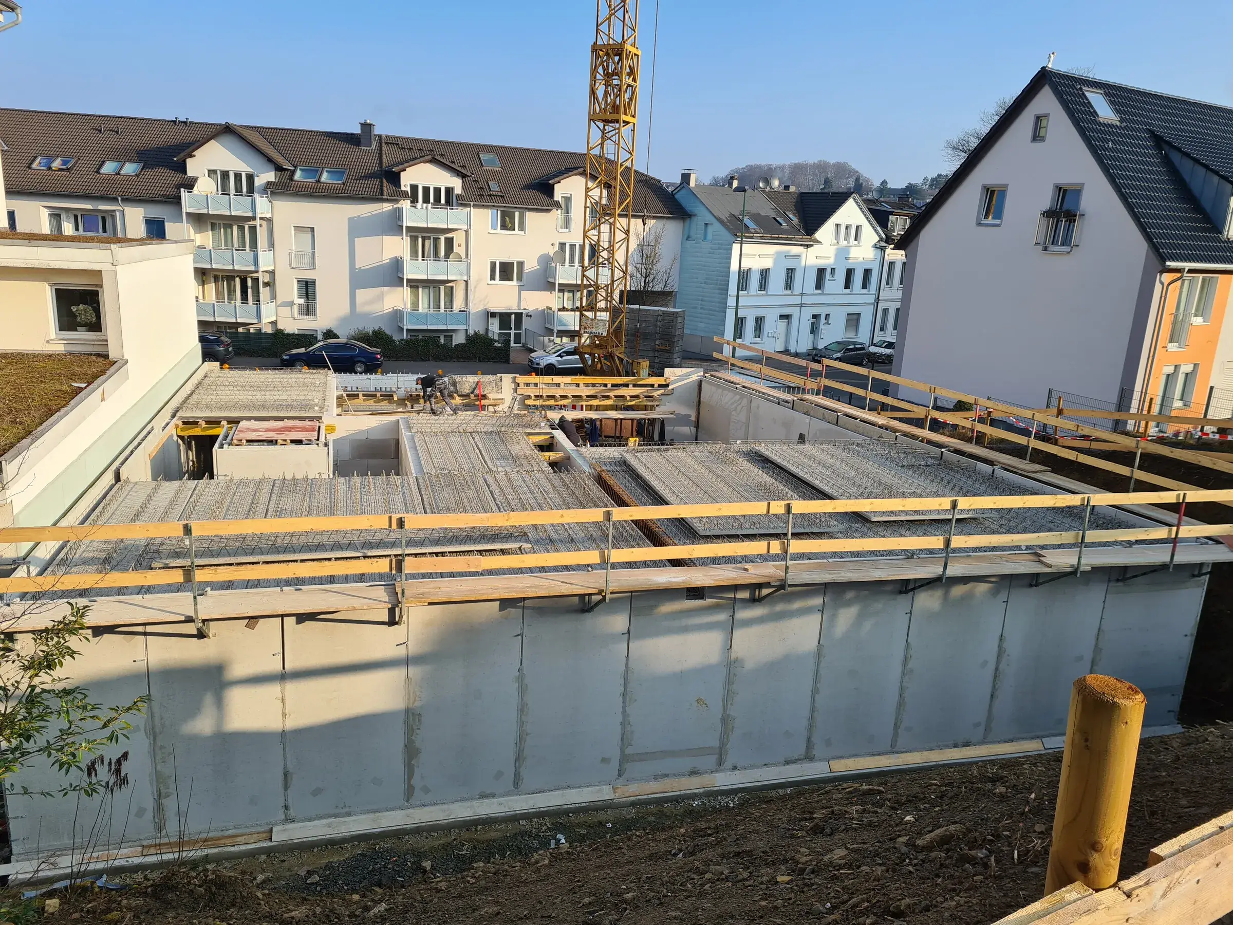Mehrfamilienhaus, Lüdenscheid – Rohbau über dem Keller