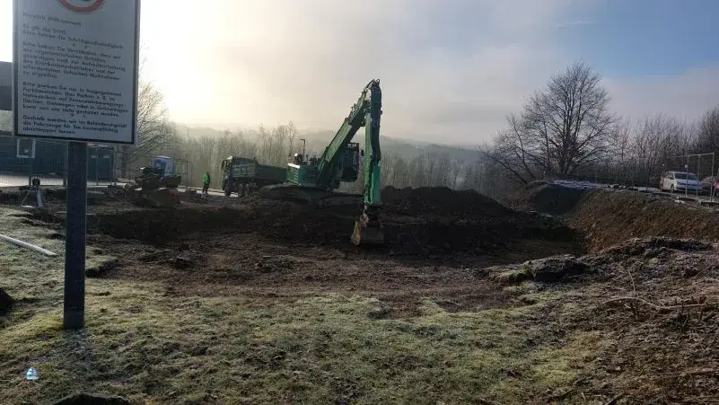 Neubau NEF-Rettungswache – Beginn der Baugrube