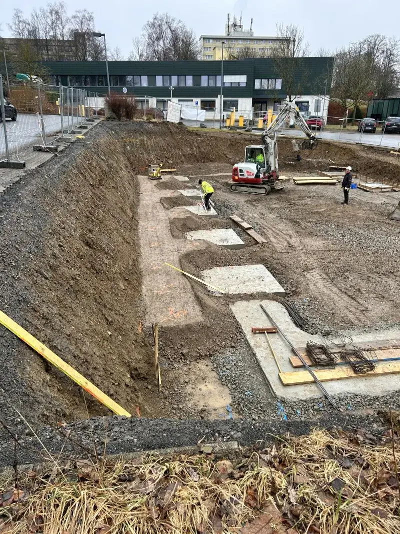 Neubau NEF-Rettungswache – Fundament in Ortbeton